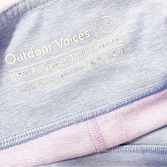 Outdoor Voices Periwinkle Lilac Combo Leggings S - Picture 9 of 9